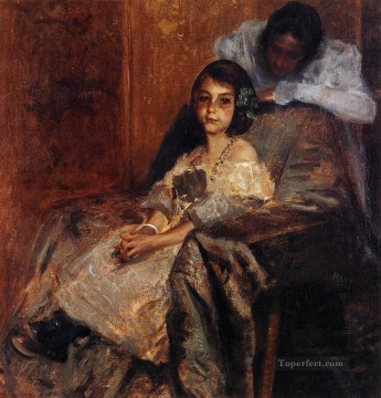 ドロシーと妹のウィリアム・メリット・チェイス Oil Paintings